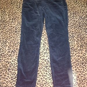 Corduroy navy skinny pants